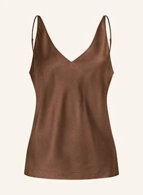 Dorothee Schumacher Top Z Jedwabiu Sense Of Shine braun
