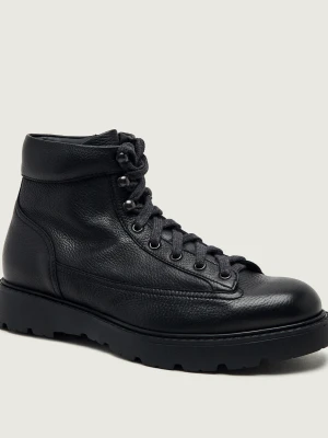 Doucal's Skórzane buty wysokie czarny