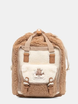 Doughnut plecak Macaroon Mini Drawstring Fairie damski kolor brązowy duży wzorzysty D124DFFB