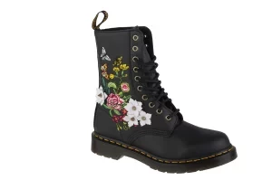 Dr. Martens 1490 Floral DM27453001, Damskie, Czarne, glany, skóra licowa, rozmiar: 36