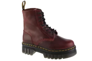 Dr. Martens Audrick DM27818211, Damskie, Bordowe, glany, skóra licowa, rozmiar: 36