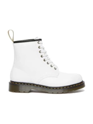 Dr. Martens botki 1460 Vegan Vegan damskie kolor biały na płaskim obcasie DM27213113