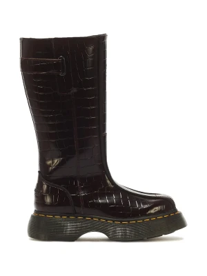 Dr. Martens kozaki damskie skórzane Buzz Hi bordowy