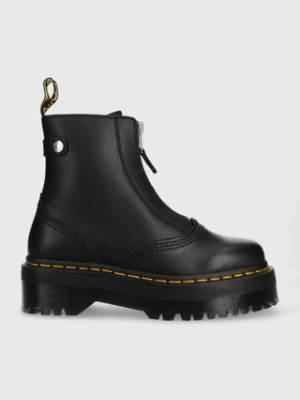 Dr. Martens botki skórzane Jetta damskie kolor czarny na platformie DM27656001-Black