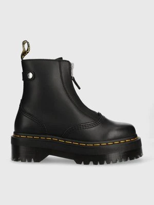 Dr. Martens botki skórzane Jetta damskie kolor czarny na platformie DM27656001-Black