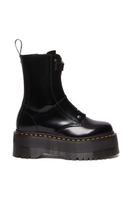 Dr. Martens botki skórzane Jetta Hi Max damskie kolor czarny na platformie DM30976001