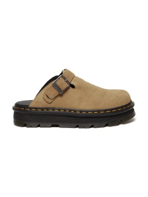 Dr. Martens klapki mules zamszowe ZebZag Mule beżowy