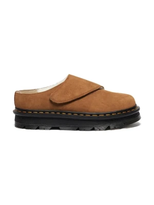 Dr. Martens klapki skórzane ZebZag AnyWair Warm Lined Mule kolor brązowy DM41731200