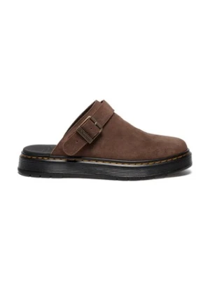 Dr. Martens klapki zamszowe Brookline Mule Mule kolor brązowy DM40666202