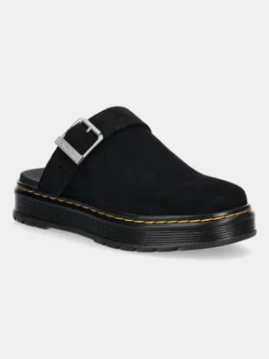 Dr. Martens klapki zamszowe Brookline Mule Mule kolor czarny DM40666001