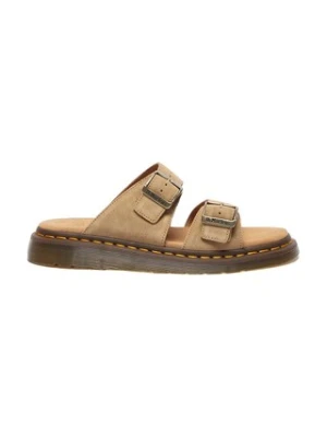 Dr. Martens klapki zamszowe Josef kolor beżowy DM41083200