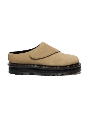Dr. Martens klapki zamszowe ZebZag AnyWair Mule kolor beżowy DM41730200