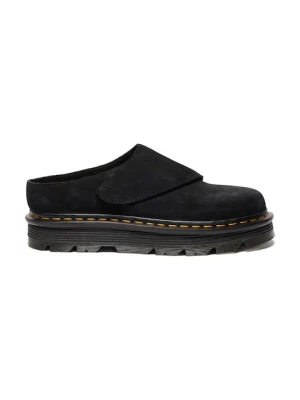 Dr. Martens klapki zamszowe ZebZag AnyWair Mule kolor czarny DM41730001
