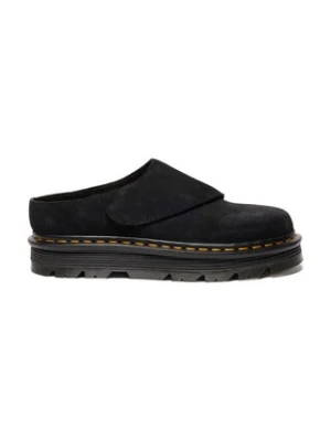 Dr. Martens klapki zamszowe ZebZag AnyWair Mule kolor czarny DM41730001