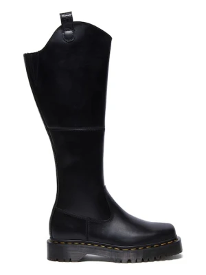 Dr. Martens kozaki skórzane Amaayah Hi damskie kolor czarny na platformie DM31947001