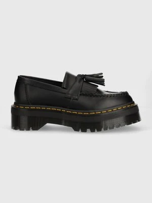 Dr. Martens mokasyny skórzane Adrian Quad kolor czarny na platformie DM27989001