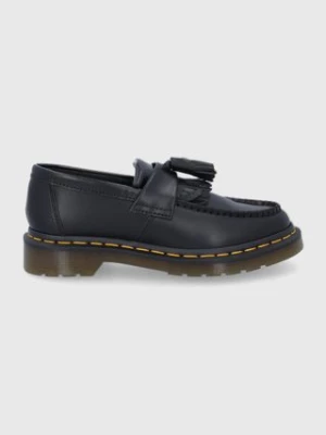 Dr. Martens Mokasyny skórzane Adrian Yellow Stitch kolor czarny DM22209001