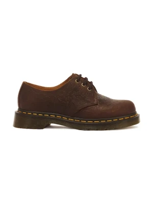 Dr. Martens półbuty damskie skórzane 1461 Emboss Floral brązowy