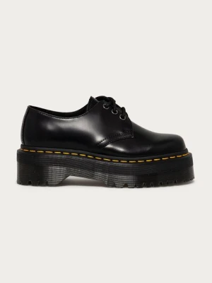 Dr. Martens półbuty skórzane 1461 Quad kolor czarny na platformie DM25567001