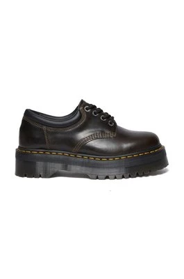 Dr. Martens półbuty skórzane 8053 Quad kolor brązowy na platformie DM32011302