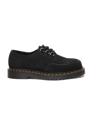 Dr. Martens półbuty zamszowe Ramsey kolor czarny na płaskim obcasie DM40572001