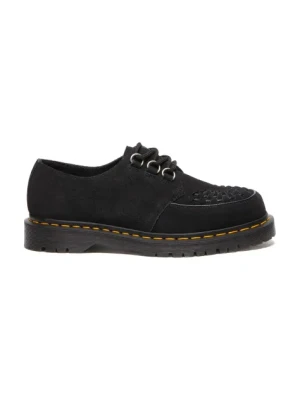 Dr. Martens półbuty zamszowe Ramsey kolor czarny na płaskim obcasie DM40572001