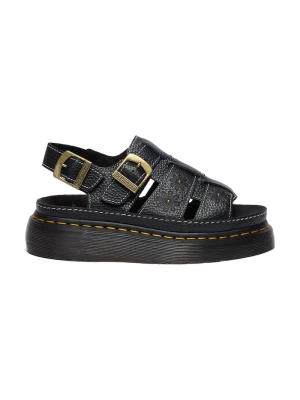 Dr. Martens sandały na platformie damskie skórzane Wrenlie czarny
