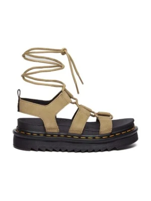 Dr. Martens sandały skórzane Nartilla damskie kolor beżowy na platformie DM31738439
