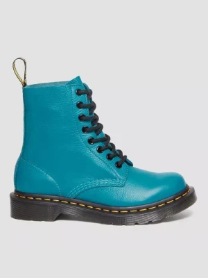 Dr. Martens Skórzane botki w kolorze turkusowym rozmiar: 37