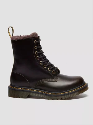 Dr. Martens Skórzane botki zimowe "1460 Serena" w kolorze czarno-brązowym rozmiar: 38