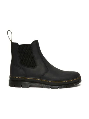 Dr. Martens sztyblety Embury kolor czarny na płaskim obcasie DM26002001