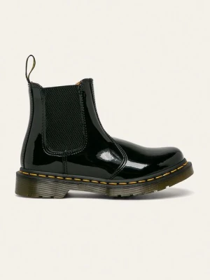 Dr. Martens sztyblety skórzane 2976 kolor czarny na płaskim obcasie DM25278001