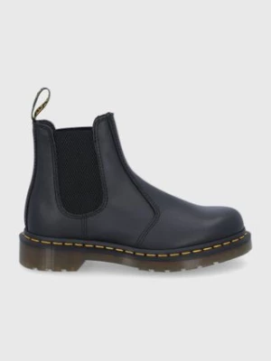 Dr. Martens Sztyblety skórzane 2976 kolor czarny na płaskim obcasie DM27100001