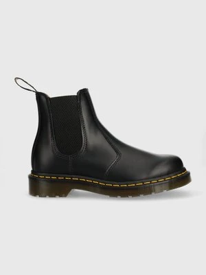 Dr. Martens sztyblety skórzane 2976 Ys kolor czarny na płaskim obcasie DM22227001