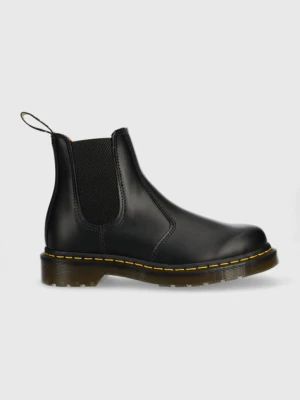 Dr. Martens sztyblety skórzane 2976 Ys kolor czarny na płaskim obcasie DM22227001