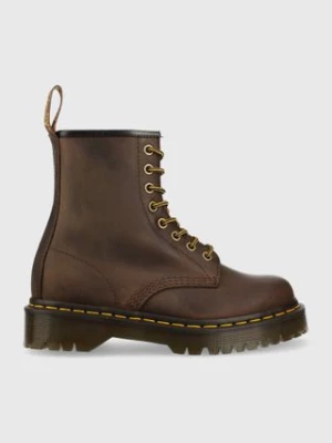 Dr. Martens workery skórzane 1460 Bex kolor brązowy na płaskim obcasie DM27894201