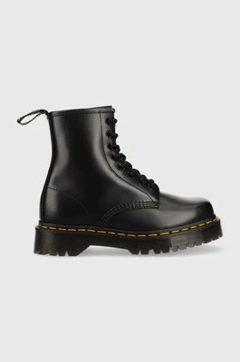 Dr. Martens workery skórzane 1460 Bex Squared kolor czarny na płaskim obcasie DM27886001-Black