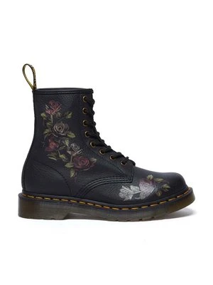 Dr. Martens workery skórzane 1460 damskie kolor czarny na płaskim obcasie DM32070001