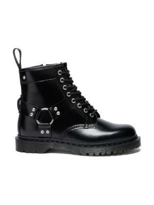 Dr. Martens workery skórzane 1460 Harness kolor czarny na platformie DM41388001