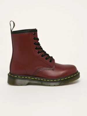 Dr. Martens workery skórzane 1460 kolor bordowy na platformie DM11822600