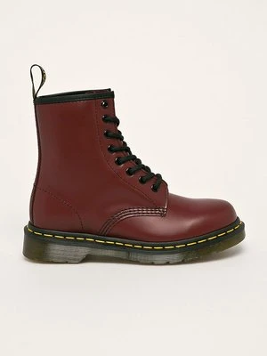 Dr. Martens workery skórzane 1460 kolor bordowy na platformie DM11822600