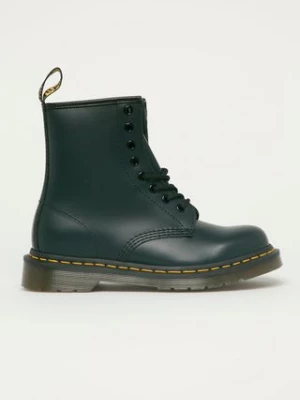 Dr. Martens workery skórzane 1460 kolor granatowy na płaskim obcasie DM11822411