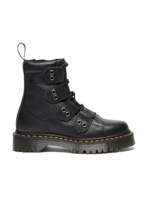 Dr. Martens workery skórzane 1460 LTT damskie kolor czarny na platformie DM41750001