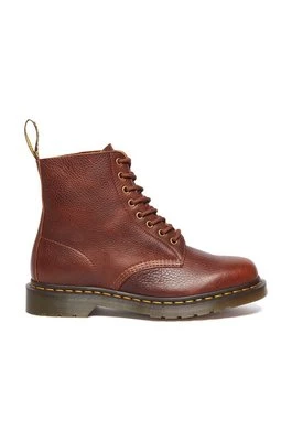 Dr. Martens workery skórzane 1460 Pascal Ambassador kolor brązowy na płaskim obcasie DM31976253