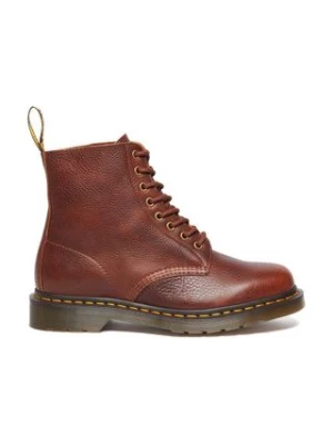 Dr. Martens workery skórzane 1460 Pascal Ambassador kolor brązowy na płaskim obcasie DM31976253