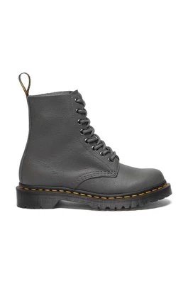 Dr. Martens workery skórzane 1460 Pascal damskie kolor szary na płaskim obcasie DM31693029