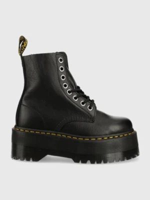 Dr. Martens workery skórzane 1460 Pascal Max damskie kolor czarny na platformie DM26925001