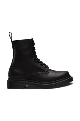 Dr. Martens workery skórzane 1460 Pascal MONO damskie kolor czarny na płaskim obcasie 24479001