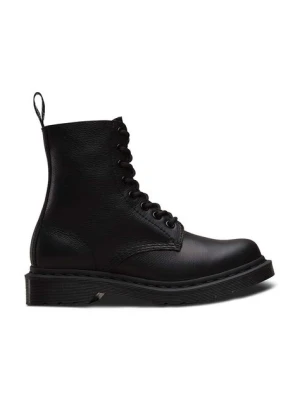 Dr. Martens workery skórzane 1460 Pascal MONO damskie kolor czarny na płaskim obcasie DM24479001