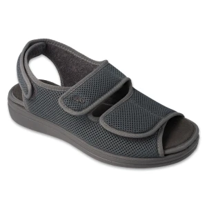 DR.ORTO Befado sandały męskie pu 077M003 szaro-zielone